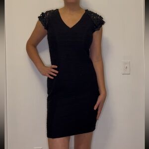 Maeve Black Mini Dress